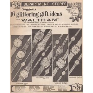 1969‎ Big K Dept Stores Vintage Print Ad Christmas Savings Waltham Watches